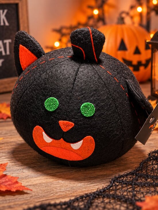 Hyde & EEK! Other - Target Hyde and EEK Black Cat Felt Pumpkin 5.5" Halloween Decor Figurine 2025